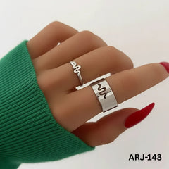Snake Shape Adjustable Ring for Women – Stylish Black Serpent Design | Fashion Jewelry | Adjustable Size