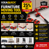 Heavy Duty Furniture Moving Tool Kit – Move Heavy Furniture Easily | VIXAQUICK