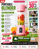 Portable USB Rechargeable Juice Blender