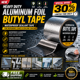Aluminum Foil Waterproof Tape – Heavy Duty Leak Repair Seal Tape for Roof, Pipe, Wall & Gutter